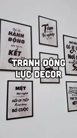 Tranh động lực decor góc làm việc 