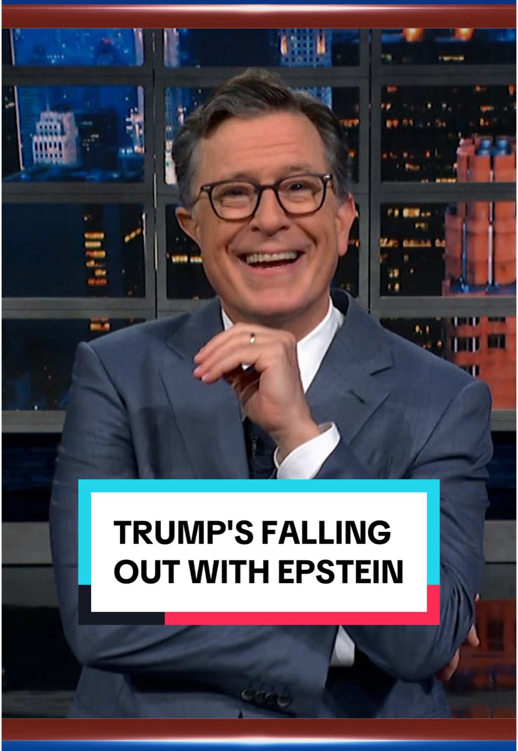 Trump does NOT condone seggs trafficking. 🍳 #StephenColbert