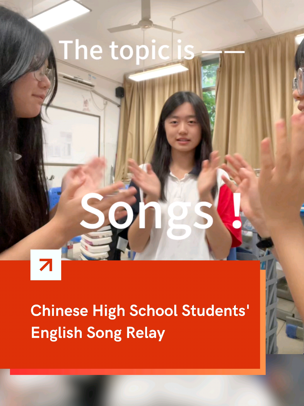#Chinese high school #students take on the #English #song relay, one lyric at a time, non-stop rhythm and fun! 🎤🎶 #SongChallenge #Teens #China 