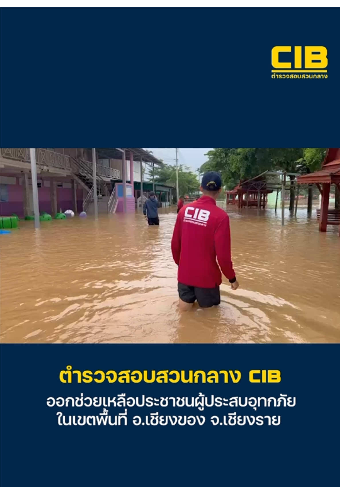 จิตอาสาภัยพิบัติ ​ออกช่วยเหลือผู้ประสบอุทกภัย . ตำรวจสอบสวนกลาง (CIB) โดยกองบังคับการตำรวจน้ำ (บก.รน.) ออกช่วยเหลือประชาชนผู้ประสบอุทกภัย ในเขตพื้นที่  ต.สถาน และ ต.ห้วยซ้อ อ.เชียงของ จ.เชียงราย  . โดยได้ช่วยเคลื่อนย้ายทรัพย์สินของข้าราชการครูโรงเรียนบ้านแก่นวิทยา ต.ห้วยซ้อ อ.เชียงของ จ.เชียงราย สู่ที่ปลอดภัย . ตำรวจสอบสวนกลาง (CIB) มืออาชีพ เป็นกลาง เคียงข้างประชาชน . #จิตอาสา #น้ำท่วม #ตำรวจสอบสวนกลาง #CIB
