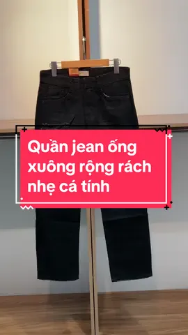 Item quần jean xuông nam rộng đen mài rách nhẹ cực hot hit. Chất đẹp, phom chuẩn. Đủ size thoải mái lựa chon anh em sắm ngay nhé!!! #quanjeanongxuong #quanjeanongsuong #jeansnam #shopping #tiktokvietnam #thoitrang #fashion #style #quanbonamongrong #xuhuong #muasan #tiktokthoitrang 