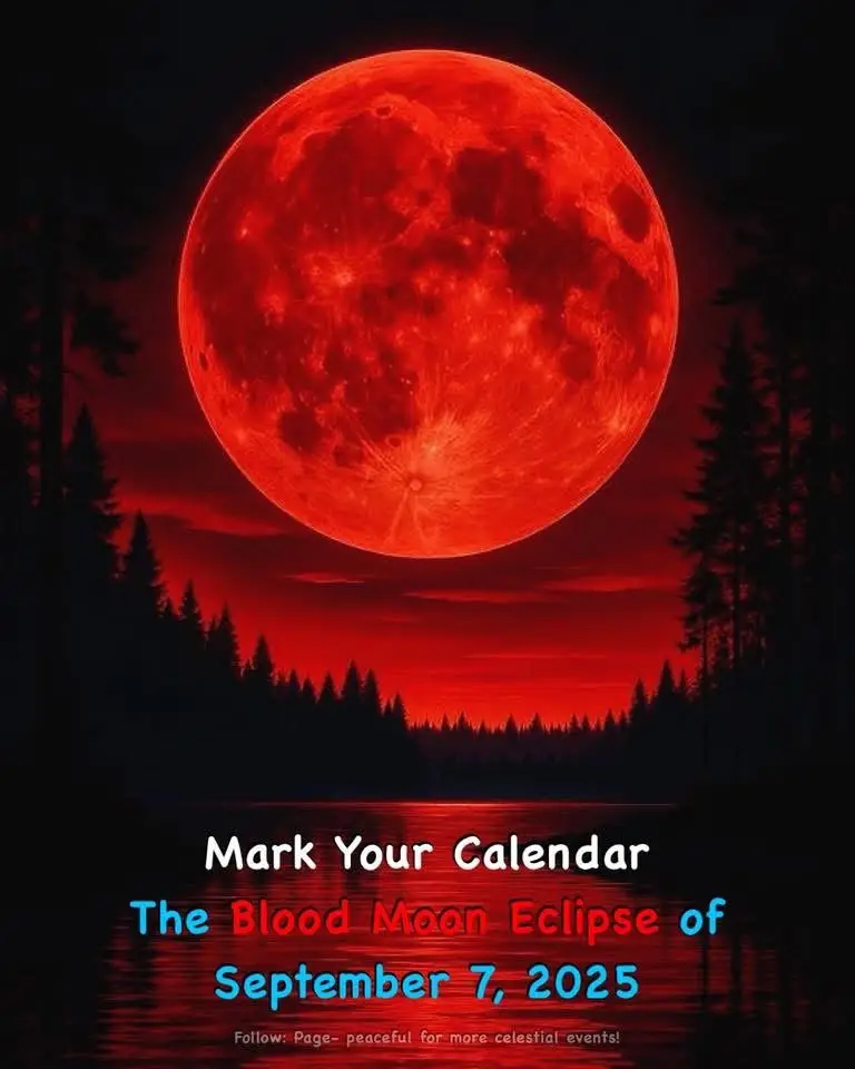 Get ready for one of the most breathtaking celestial events of the decade! On the night of September 7, the Moon will slip into Earth’s shadow and turn a deep, glowing red — creating a total lunar eclipse, also known as a Blood Moon. 🌍 Visible from parts of North & South America, Western Europe, Africa, and the Pacific, this eclipse will last over 80 minutes, making it one of the longest in recent years. Why red? Earth’s atmosphere bends sunlight, filtering out blue tones and allowing only the fiery reds and oranges to reach the Moon — painting it with the light of every sunrise and sunset on Earth at once. 🔥🌅 📸 Whether you’re watching under the stars or tuning in online, don’t miss this magical alignment of Earth, Moon, and Sun. 📅 Mark your calendar. Look up. Feel the wonder. #bloodmoon #sharingiscaring #fyp 
