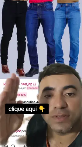 kit com 3 calças jeans masculinas slim fit com elástico! #tiktokshop #calcajeans #modamasculina #lookmasculino #roupasmasculinas 