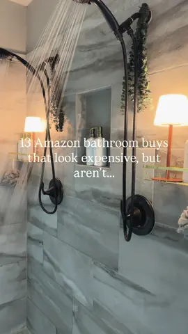 13 Amazon bathroom buys that look expensive but aren’t… everything is linked in my storefront #amazonhome #founditonamazon 