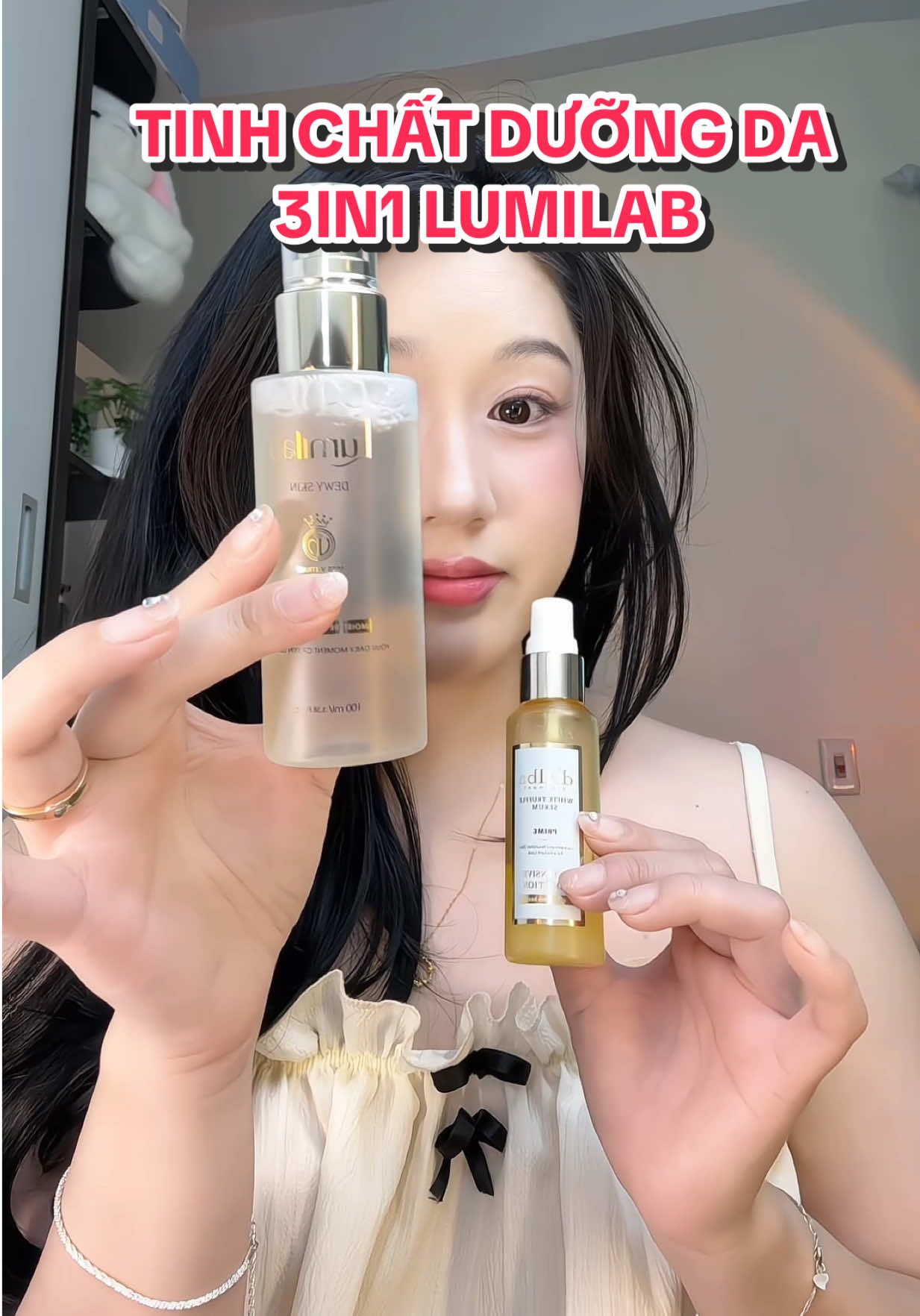 - Em này xứng đáng được viral hơn. Chai tinh chất này xịn nha, xịt nó căng bóng luôn thích thiệc á #lumilab #xittinhchat3in1 #LumilabDewySkin #xitMakeup #nanne9x 