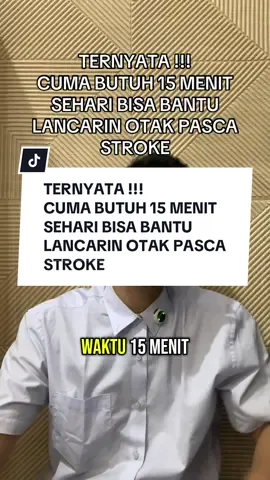 TERNYATA !!! CUMA BUTUH 15 MENIT SEHARI BISA BANTU LANCARIN OTAK PASCA STROKE #stroke #strokesurvivor #strokerecovery #strokes #darahtinggi 