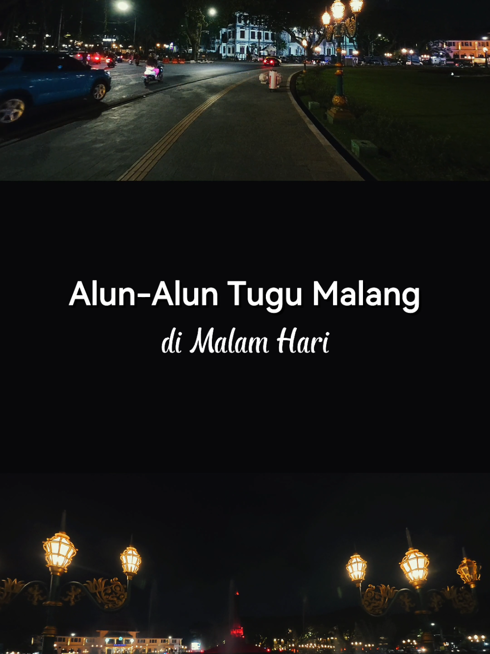 Alun Alun Tugu Malang punya cerita Salah satu Icon wisata Kota Malang malam hari  yang selalu cantik dengan dihiasi lampu dan air mancur yang menarik #traveltiktok #malang #wisatamalang #exploremalang #dji 