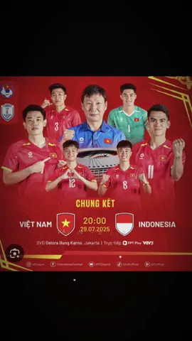 : Tối nay, hàng triệu trái tim Việt Nam sẽ cùng hòa nhịp, tiếp lửa cho các chiến binh U23 của chúng ta trong trận chung kết đầy thử thách với U23 Indonesia. Hãy thi đấu với tất cả nhiệt huyết, bản lĩnh và niềm tin chiến thắng! Dù kết quả ra sao, các bạn đã là niềm tự hào của dân tộc. Cố lên U23 Việt Nam – cháy hết mình vì màu cờ sắc áo! 🇻🇳🔥💪🏻⚽️🥅  #🇻🇳🇻🇳🇻🇳 #u23vietnamvodich #vietnamtoiyeu #🎉🎉🇻🇳🇻🇳