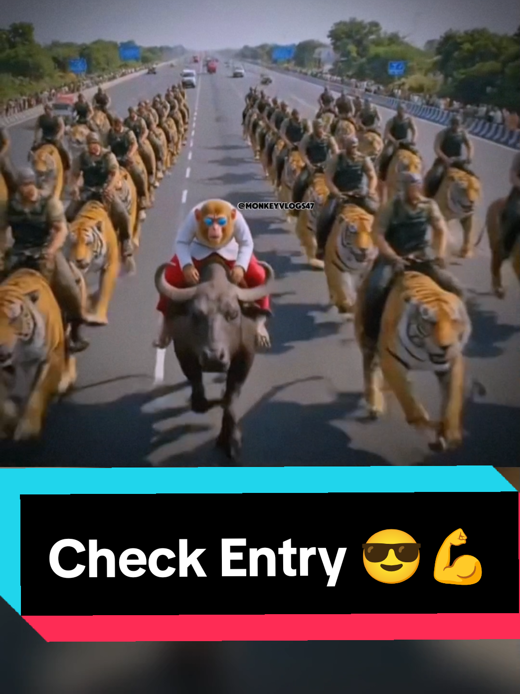 jitna marna hai marle 🤣💪 #monkeyvlogs #arrested #veo3 