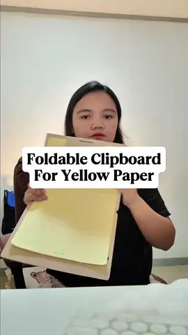Replying to @Dy 🇮🇩  dito po sa long size na foldable clipboard kakasya ang yellow paper. #foldable #clipboard #folder #file #organizer 