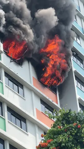 Toa Payoh Lorong 8 HDB Block on Fire.