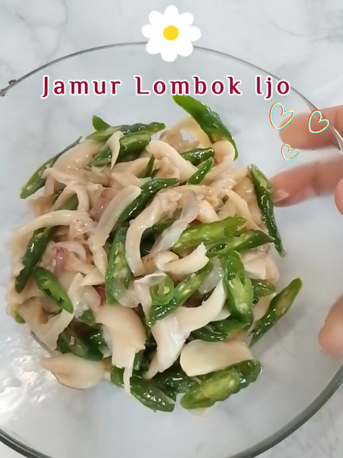 Jamur lombok ijo.  #fyp #idemasak #menuharian #resepjamur 