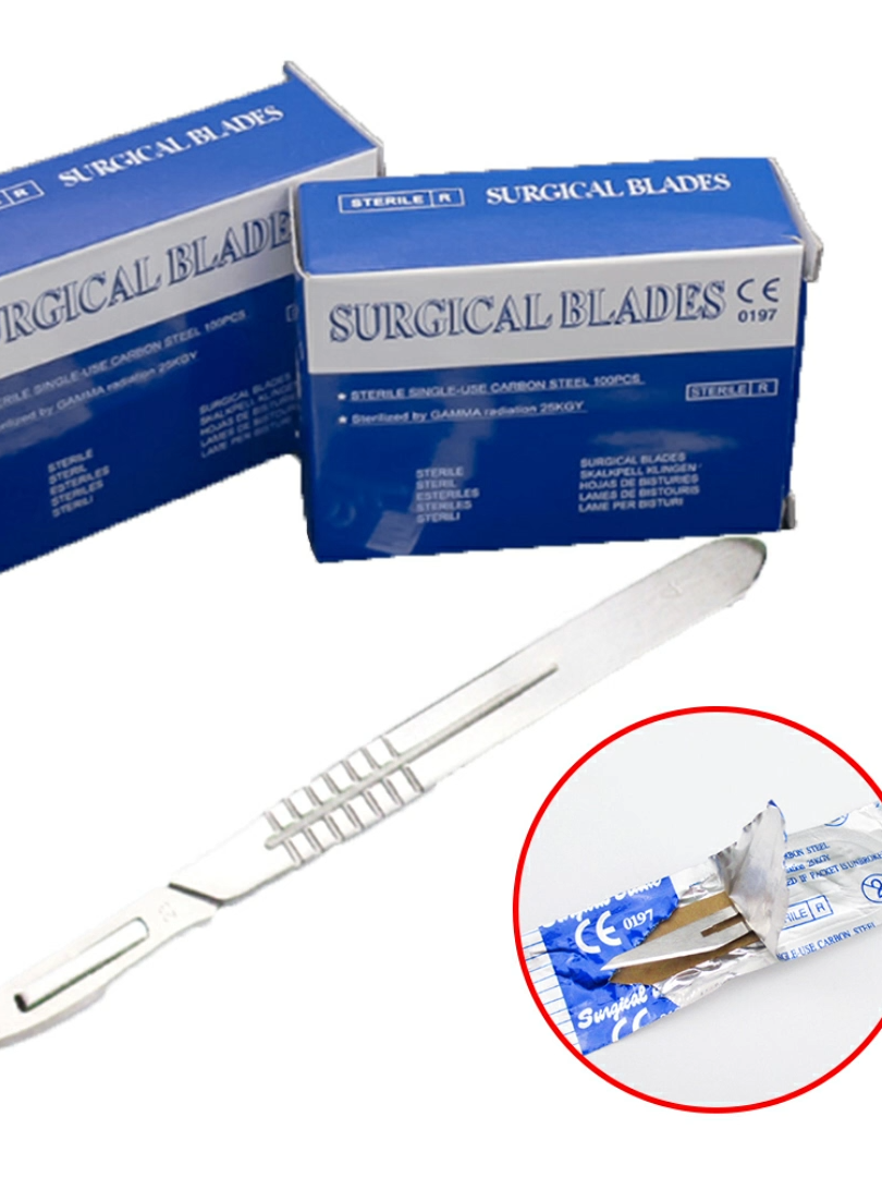CE Marked Disposable Medical Instruments Customizable Cheap 10R Carbon Steel Surgical Blade Manual Wholesale Surgical Equipment