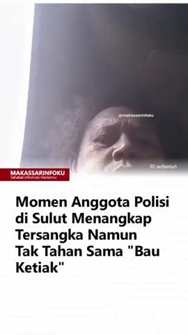 Momen anggota polisi di Sulut menangkap seseorang namun tak tahan sama 