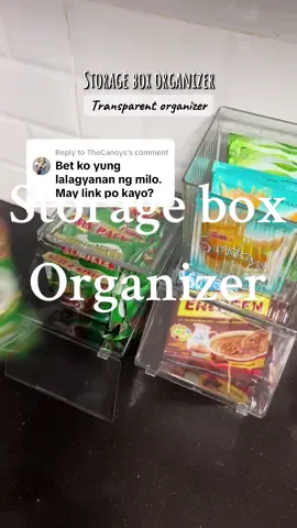 Replying to @TheCanoys Eto na sis. Bet ko din to for my kitchen para organize. Perfect din to sa mga may tindahan. Check niyo na lang yung link sa yellow basket. #storageboxorganizer  #stackableorganizer  #plasticstorage  #acrylicorganizer  #kitchenorganizer  #organizer 