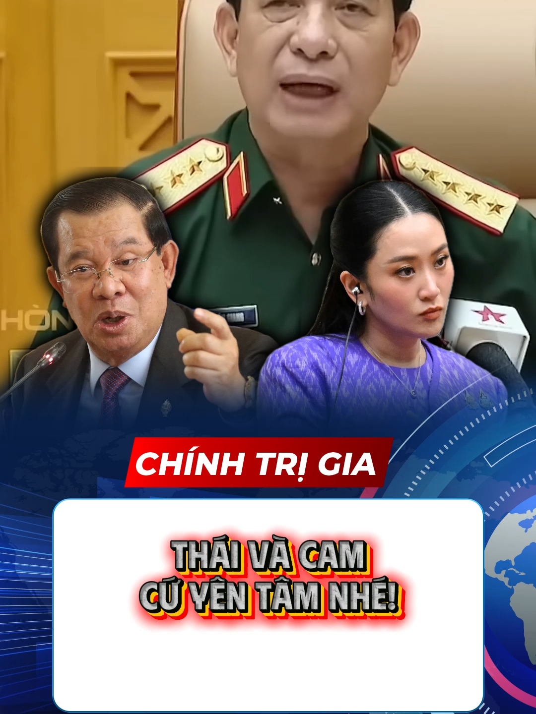 Thái và Cam cứ yên tâm nhé! #DonaldTrump #tapcanbinh #biendong #vietnam #chinhtrigia