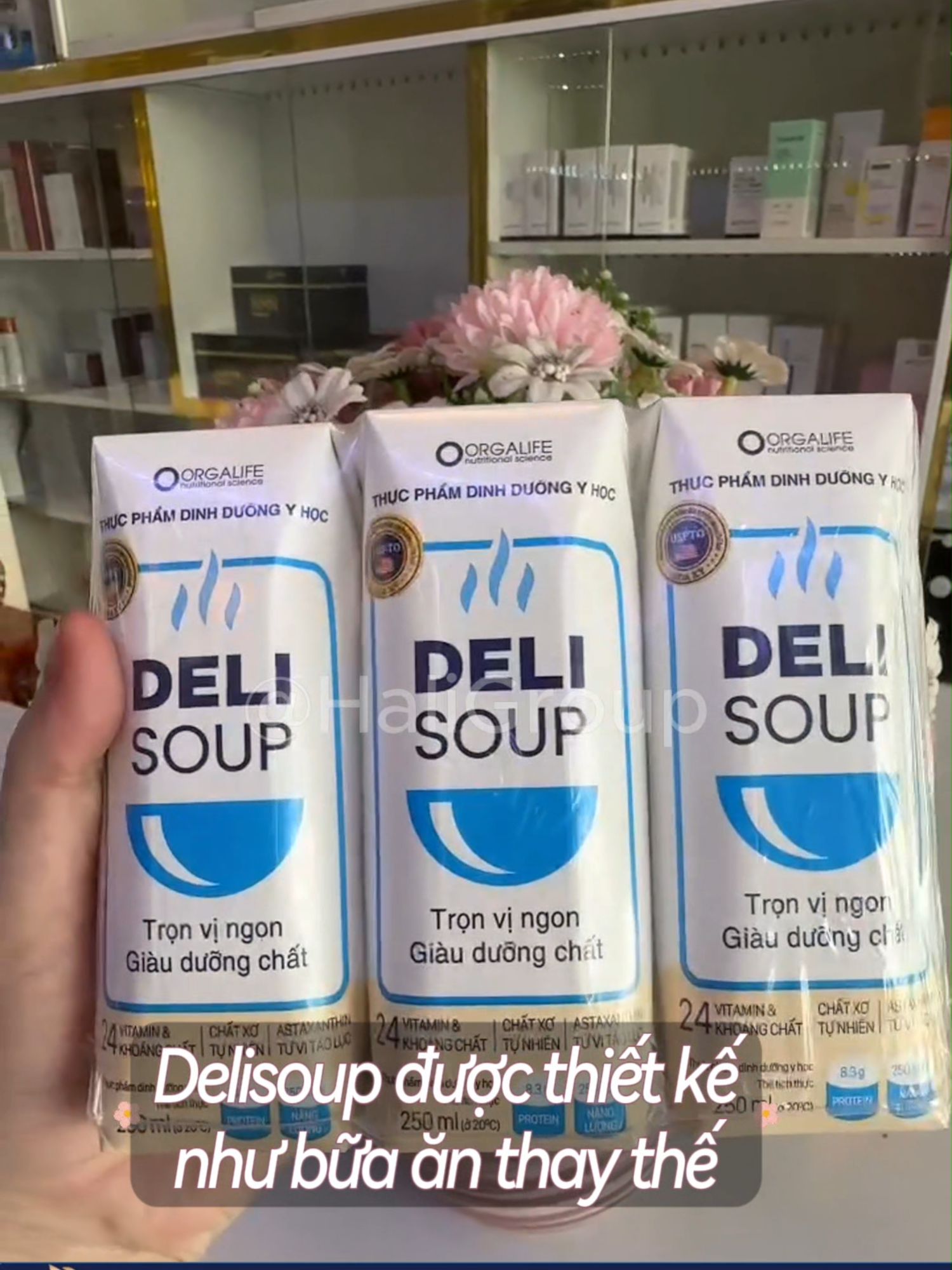 Delisoup được thiết kế như bữa ăn thay thế, giúp bạn yên tâm dù là buổi sáng vội vã, buổi trưa bận rộn, hay lúc cơ thể cần bồi bổ nhẹ nhàng. #soupuongdinhduong #buaanhoanchinh #delisoup #HaliGroup