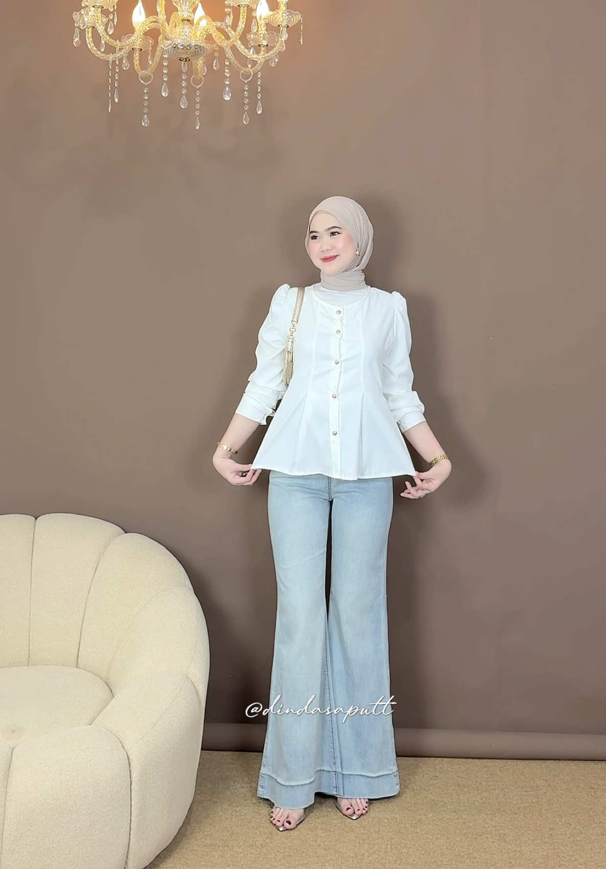 Pls cakepp bgtt blouse aku cuma 90rb-an😭🫵🏻 #fyp 