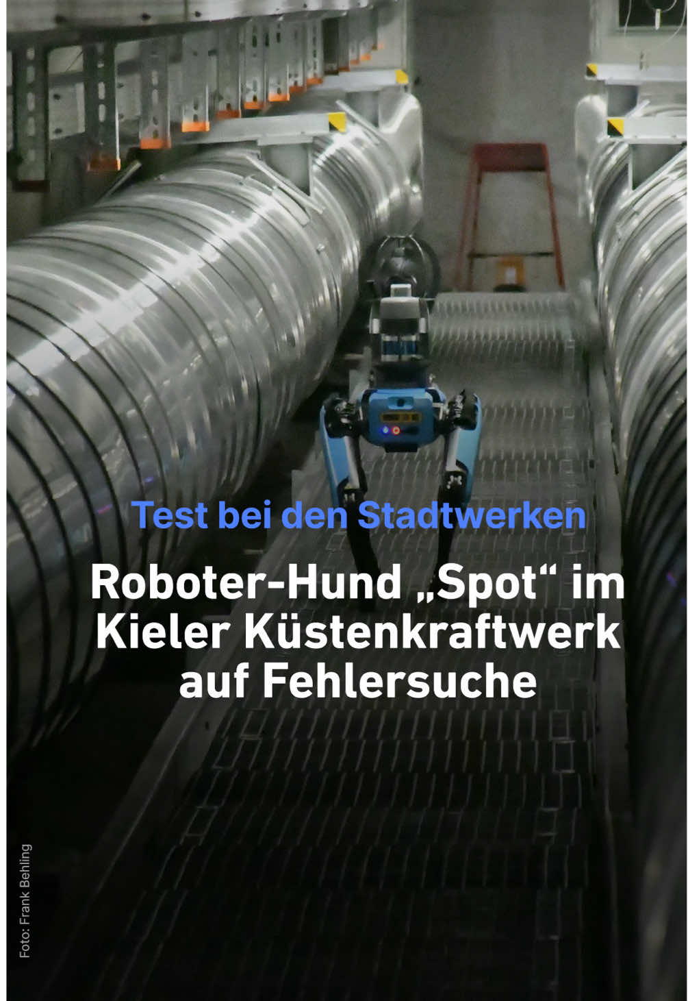Die Stadtwerke Kiel testen einen Roboter: „Spot” ist aktuell im Kieler Küstenkraftwerk unterwegs. Der in den USA entwickelte Roboter-Hund könnte das Kraftwerkspersonal in Zukunft unterstützen.🐶 Denkbar wäre, dass er Aufgaben bei der Fehlersuche und der Überwachung übernimmt. „Es geht hier nicht darum, Menschen zu ersetzen”, sagt Technikvorstand Jörg Teupen. Die Stadtwerke beraten nun über die Anschaffung eines solchen Roboters, denn günstig ist der nicht.🤖 Mehr dazu lest ihr auf KN-online.de Musik: Jean_Angius #kiel #kielernachrichten #roboter #technik #stadtwerke #roboterhund #küstenkraftwerk 