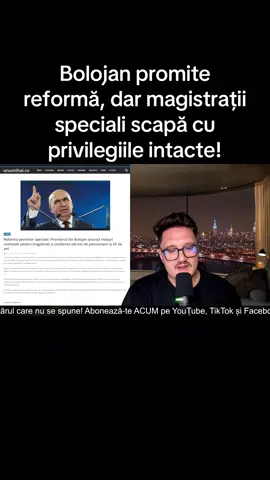 Bolojan promite reformă, dar magistrații speciali scapă cu privilegiile intacte #unumihai #fy #fyp #breakingnews 
