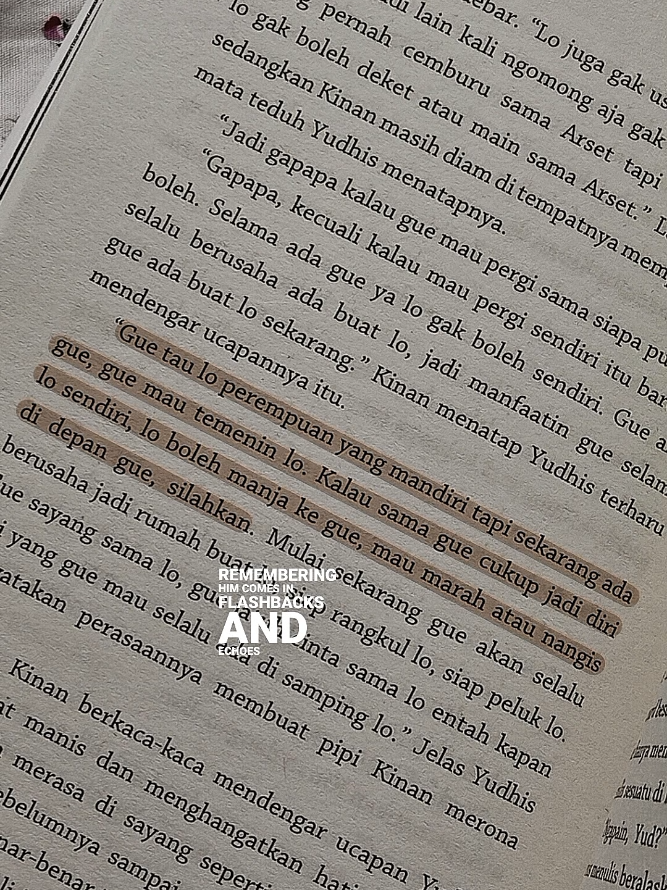 cowo yang ga ngebiarin cewenya sendirian>>> #cowokfiksi #orangbaru #fyp #bookish #bookstagram #BookTok #novel #quotes 