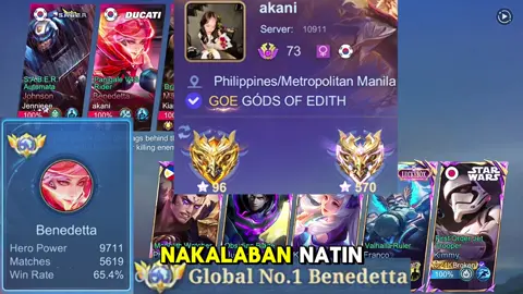 Vs Global 1 Benedetta. Ggs #mlbb #senluigi 