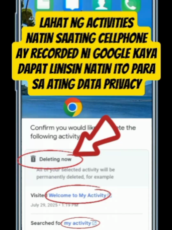 Dapat niyo itong linisin sainyong Google chrome browser #tutorial #tips #myactivity #phoneactivity #deletemyactivity 