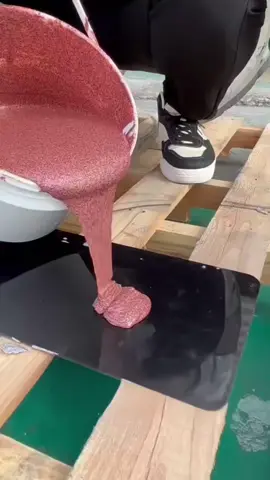 This is epoxy colored sand floor paint, which can make the floor look like marble.#Waterproof #epoxy #Epoxy color sand floor paint