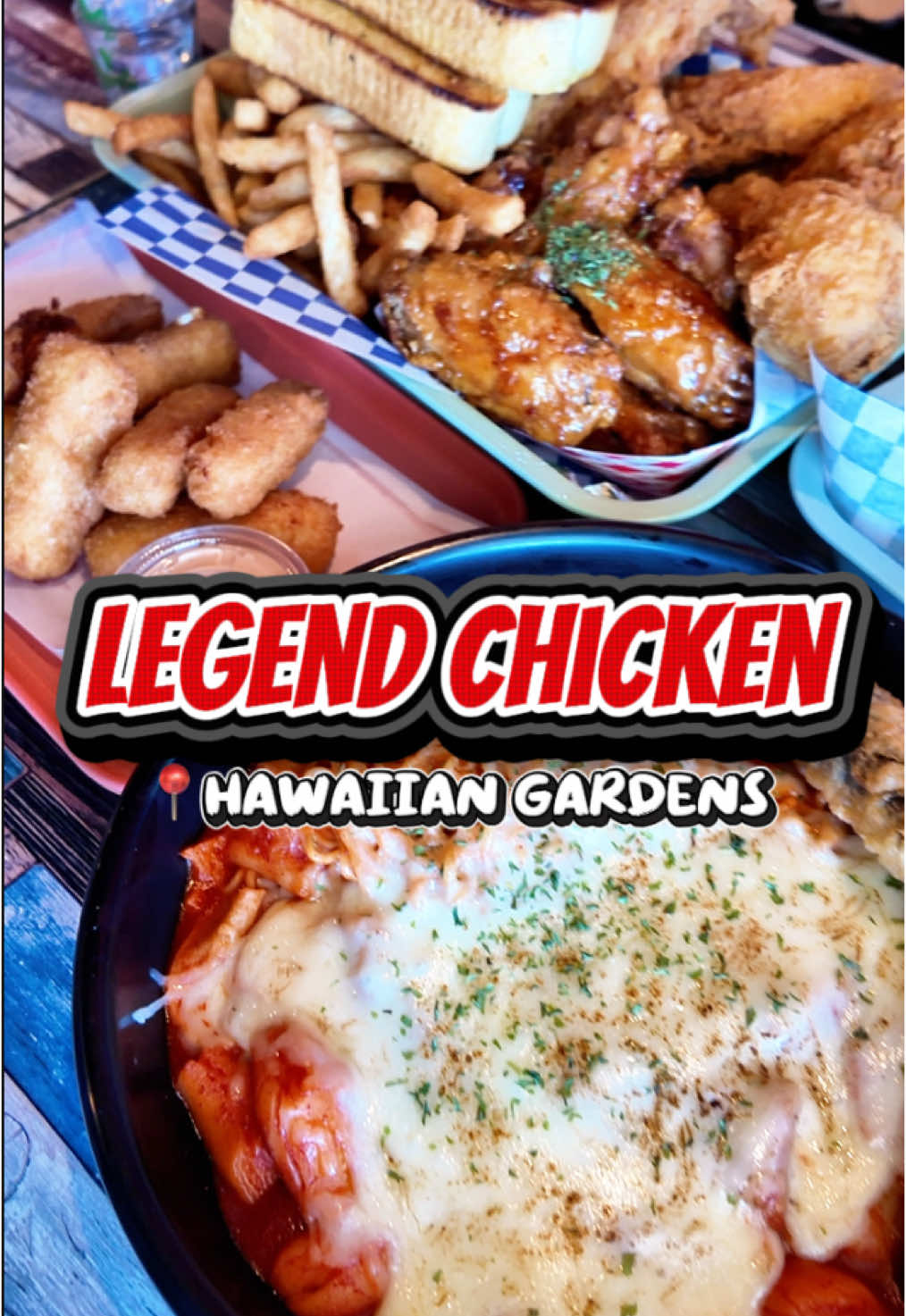 Pulled up to Legend Chicken in Hawaiian Gardens for National Chicken Wings Day and left no crumbs 👏🏽🔥 That Hot Bee wing flavor?? Wild. Spicy rice cakes w/ noodles & cheese? Bussin. And yes — they got draft beer 🍺 This spot is SweetLife approved ✅ #sweetlifeofpeejay #Foodie #ocfoodie #nationalchickenwingday #laeats #legendchicken @Mustard Food App 
