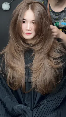 Nâu mocha + layer phân tầng#namhairsalon #xuhướng #thinhhanhxuhuong 