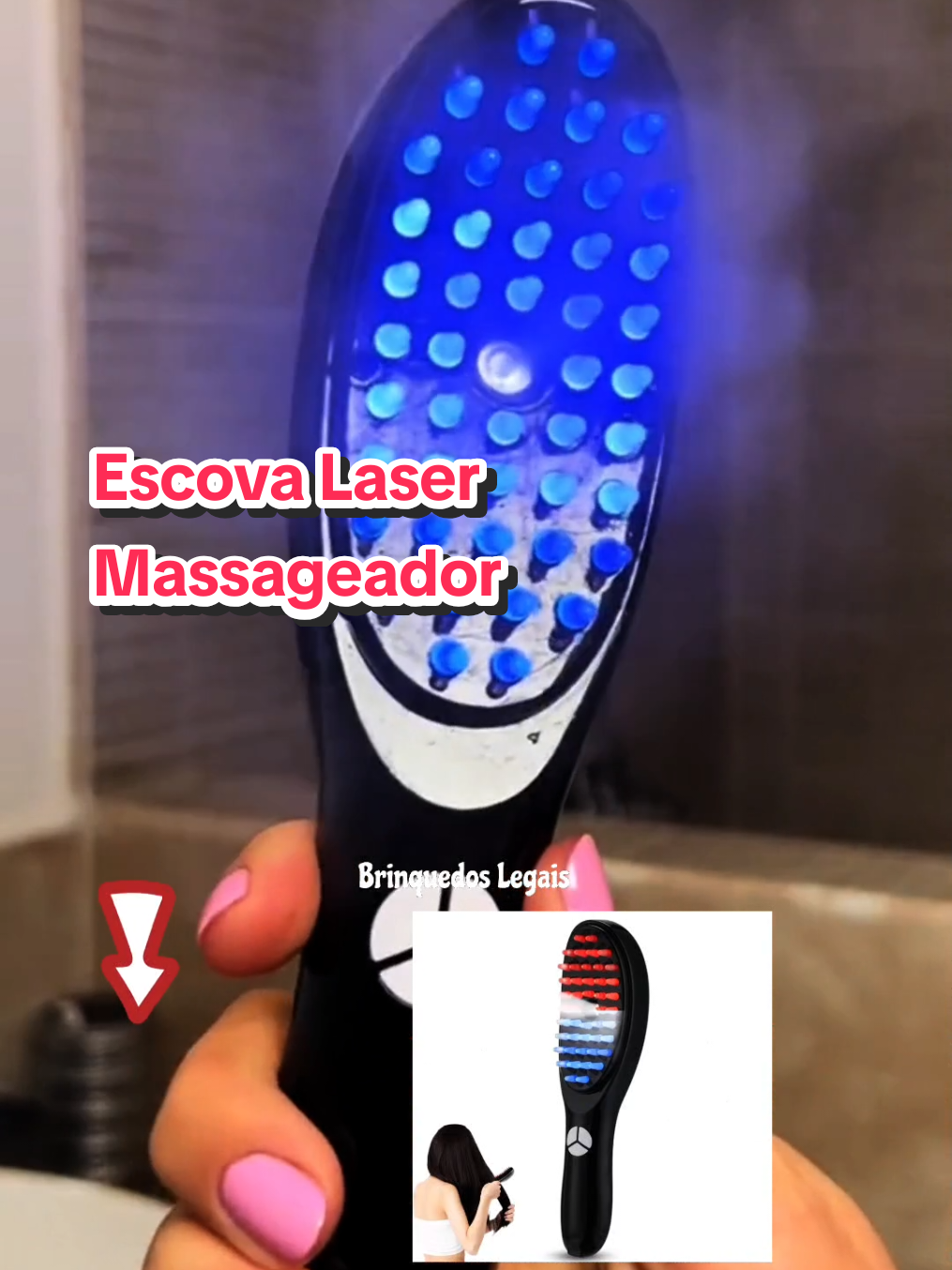 Escova Laser Massageadora 4 Em 1 #CapCut 