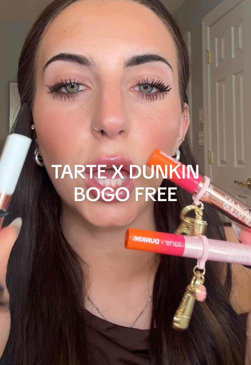 Buy 1 get 1 free + free keychain charms! Don’t spend $27 for one in store when you’re getting both for the same price here!! Limited edition collection too! @tarte cosmetics  #tarte #tartedunkin #tartexdunkin #maracujajuicylip #tartemaracujajuicylip #tartemeltmask #lipplump #maracujajuicylipplump #tartexdunkincollab #affordablemakeup #beautydeals #guavasummer #TTSBeautyBesties #tiktokshopcreatorpicks #tiktokshopnewarrivals