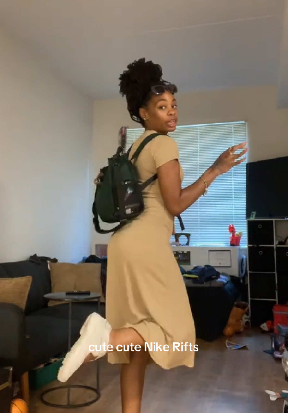 2 of my favorite purchases this year are my @TELFAR bookbag and my @Nike rifts!!! I need them both in Black.  #outfitideas #fashiontutorials #blackgirlmagic #stylingtips #OOTD #creatorsearchinsights 