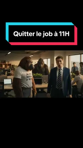 Je suis parti du travail j’ai mal compris le patron 🤣#veo3 #bigfoot #travail #kikiouranoutan 