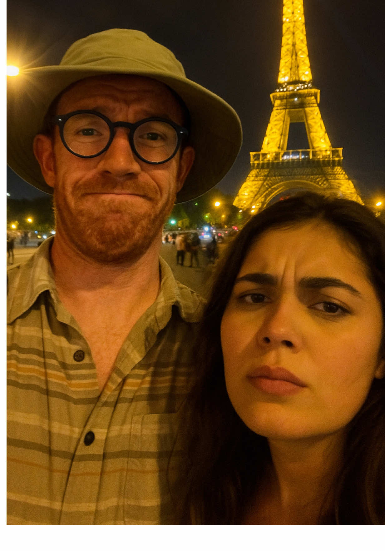 Watch How a Simple AI Prompt Makes a Perfect Photo Look Chaotic 😬 I gave AI one simple prompt: “make it look like a bad iPhone selfie in front of the Eiffel Tower” — and THIS happened 💀 #fry #frovenix #chatgpt #portrait #100k #ai 