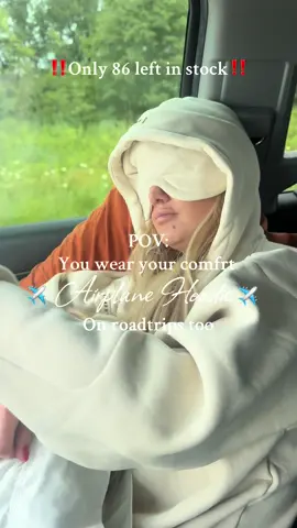 A hoodie with a built in eye mask?! I’ll take one in every color #comfrt #comfrtclothing #comfrthoodie #travelessentials #roadtriphacks @Comfrt 