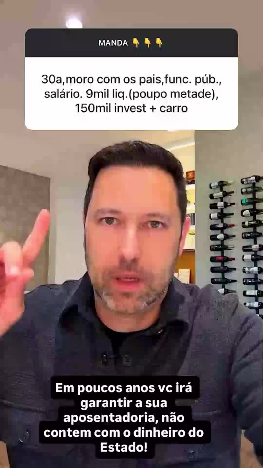30 anos, R$9 mil de salário, mora com os pais e já investe metade? Pelo amor de Deus, tranca a porta e fica aí mais uns 5 anos. Não sai agora não. Só se for pra casar e dividir tudo. Continua nessa pegada que aos 40 você chega muito bem. Depois desse esforço, aí sim, vive tranquilo. Você teria coragem de seguir firme até os 40? #Investimentos #PlanejamentoFinanceiro #EconomistaSincero