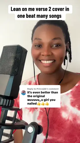 Replying to @Princejbk Lean on me cover verse 2 in one beat many songs❤️💃🎤 , flue and cough can’t stop me from having fun in music💃🙏#foryou #fypシ゚ #singalong #songcovers #karaoketiktok #onebeatmanysongs #gloshnavugga  @GLOSH NAVUGGA🎙️🎵  @GLOSH NAVUGGA🎙️🎵  @GLOSH NAVUGGA🎙️🎵 