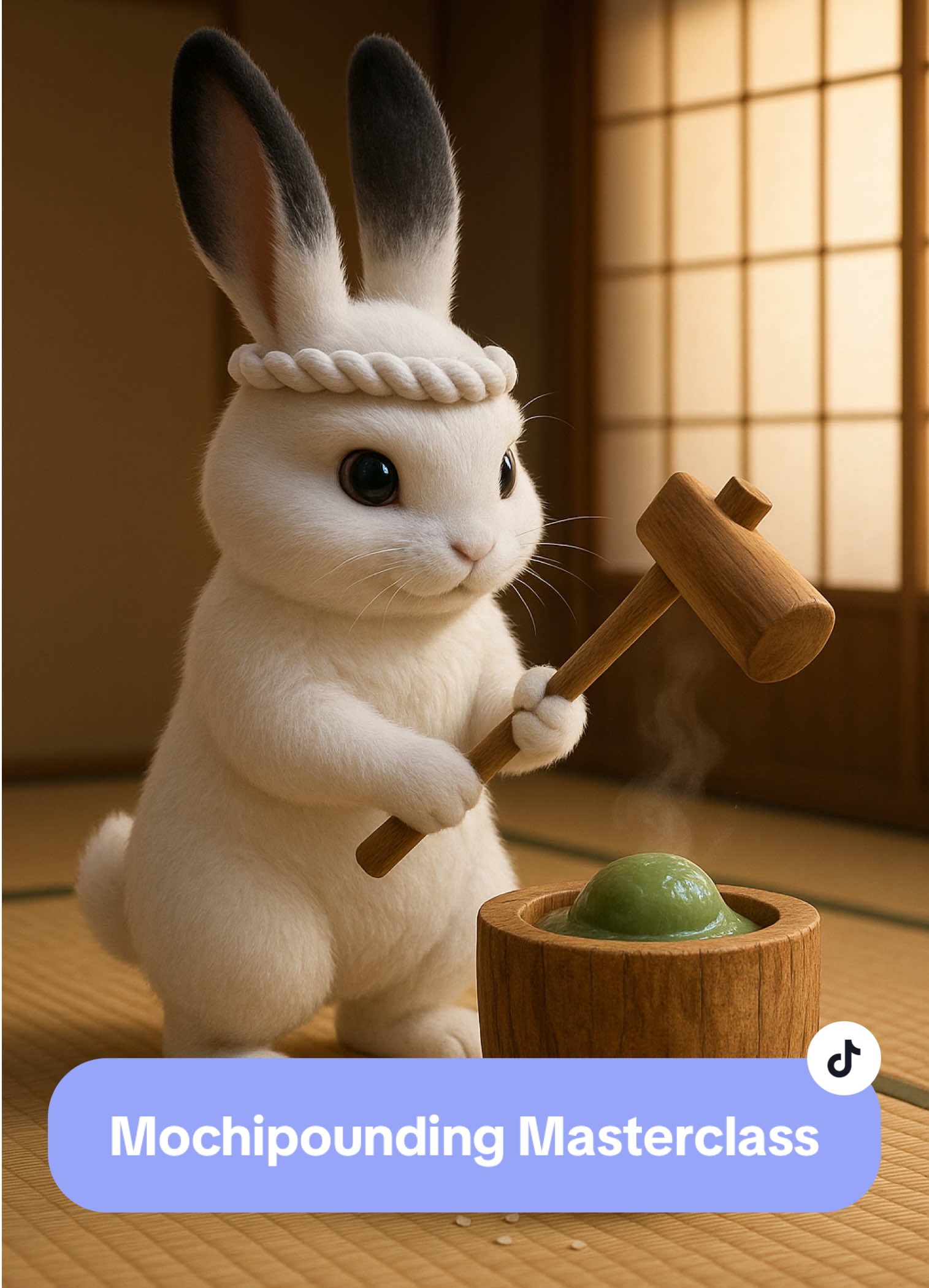 Mochi goals: Pound hard, bounce back and never get stuck! Could this be your stress-relief activity?  #mochipounding #satisfying #StressRelief #squishlife #funnyvideo @mochimochi.kyoto 