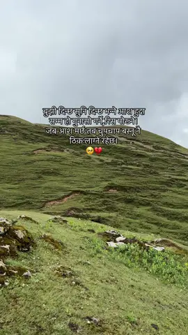 बुझी दिन्छ सुनि दिन्छ भन्ने आश हुदा सम्म हो गुनासो गर्ने,रिस पोख्ने। जब आश मर्छ तब चुपचाप बस्नू नै ठिक लाग्ने रहेछ।❤️‍🩹 #fypシ゚viral 