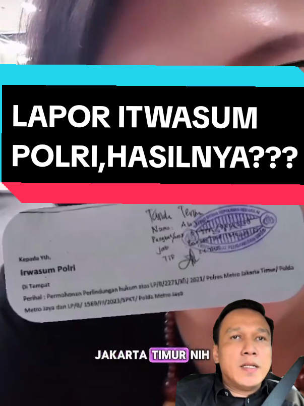 izin Kombes bray @manangsoebeti_official saya sudah 3x bolak balik @itwasumpolri tapi sampai saat ini belum ada tanggapan...mohon izin atensinya yaaa  kasus udah 4 tahun di @polresmetrojaktim.id niih mohon diawasi oknum2 yang diduga keras melindungi terlapor sampe rela manipulasi kasus dan menghilangkan 