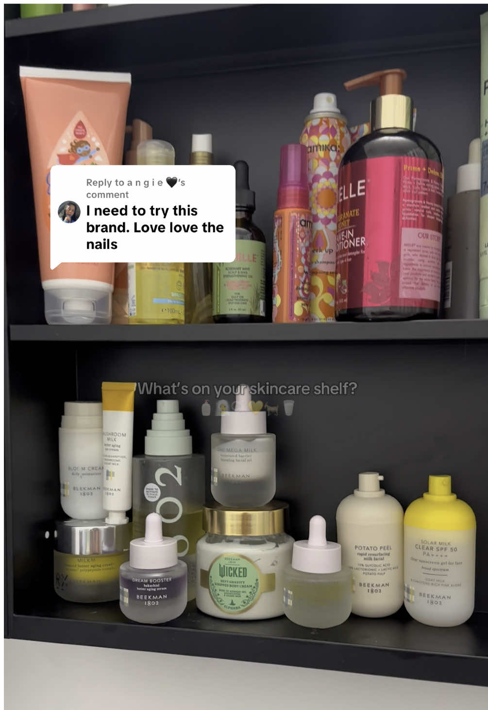Replying to @a n g i e 🖤 what’s in your skincare shelf? @Beekman 1802  Code: Budgetgirlife20 (for 20% off) What makes Beekman1802 different from other brands? GOAT MILK in every product… The Power of Goat Milk Clinically proven to transform even the most sensitive skin into skin that’s healthier looking, more hydrated, and more resilient, with zero irritation. Contains 31 clinically proven nutrients for healthier skin in every drop.  Rich in lactic acid, minerals, vitamins A, B3, B12, and D, as well as omega fatty acids to hydrate and nourish skin.  Shares a similar pH to human skin, so your skin instantly recognizes it and drinks it in.  The 1st-ever microbiome-friendly skincare ingredient certified by MyMicrobiome.  (Stats from their website) #kindnesskrew #beekman1802 #sensitiveskin #beekmanambassador #SkinCare101 #skincareroutine #antiagingskincare #smallcontentcreator #skincareshelf 