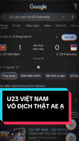U23 VIỆT NAM VÔ ĐỊCH THẬT ANH EM Ạ 😂😂😂 #u23vietnamvsu23indonesia #u23vietnamvodich #u23vietnam #u23indonesia #chungketu23vietnam #tinnong #tiktoknew #dramashowbiz #nhathaibiettuot 