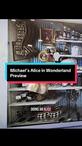 Michael’s Alice in Wonderland shelf preview. #michaels #halloween #halloween2025 #aliceinwonderland #michaelshalloween #darkaesthetic 