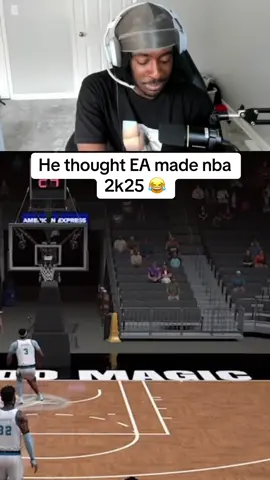 He thought EA made nba 2k25 😂😂🤦🏾‍♂️ #fyp #streamer #trending #nba2k #gamer 