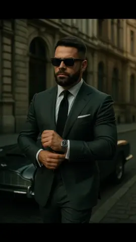 1️⃣ Acesse o Chatgpt  2️⃣ Insira sua imagem  3️⃣ Digite o prompt  Transform the inserted photo into a hyper-realistic 8K cinematic scene inspired by a secret agent film. The person in the image is wearing a perfectly tailored grey suit with a white shirt and black tie, adjusting their cufflinks while walking confidently in a luxurious European city street. They wear stylish black sunglasses and a luxury wristwatch. Behind them is a classic black sports car (like an Aston Martin) parked by the sidewalk, with elegant historic architecture in the background. Keep the facial features and hairstyle exactly as in the original photo. Lighting should be dramatic, with a slightly moody and polished tone, evoking a high-end spy movie aesthetic. #IA #fyp #foryoupage #viralvideos #foryou 