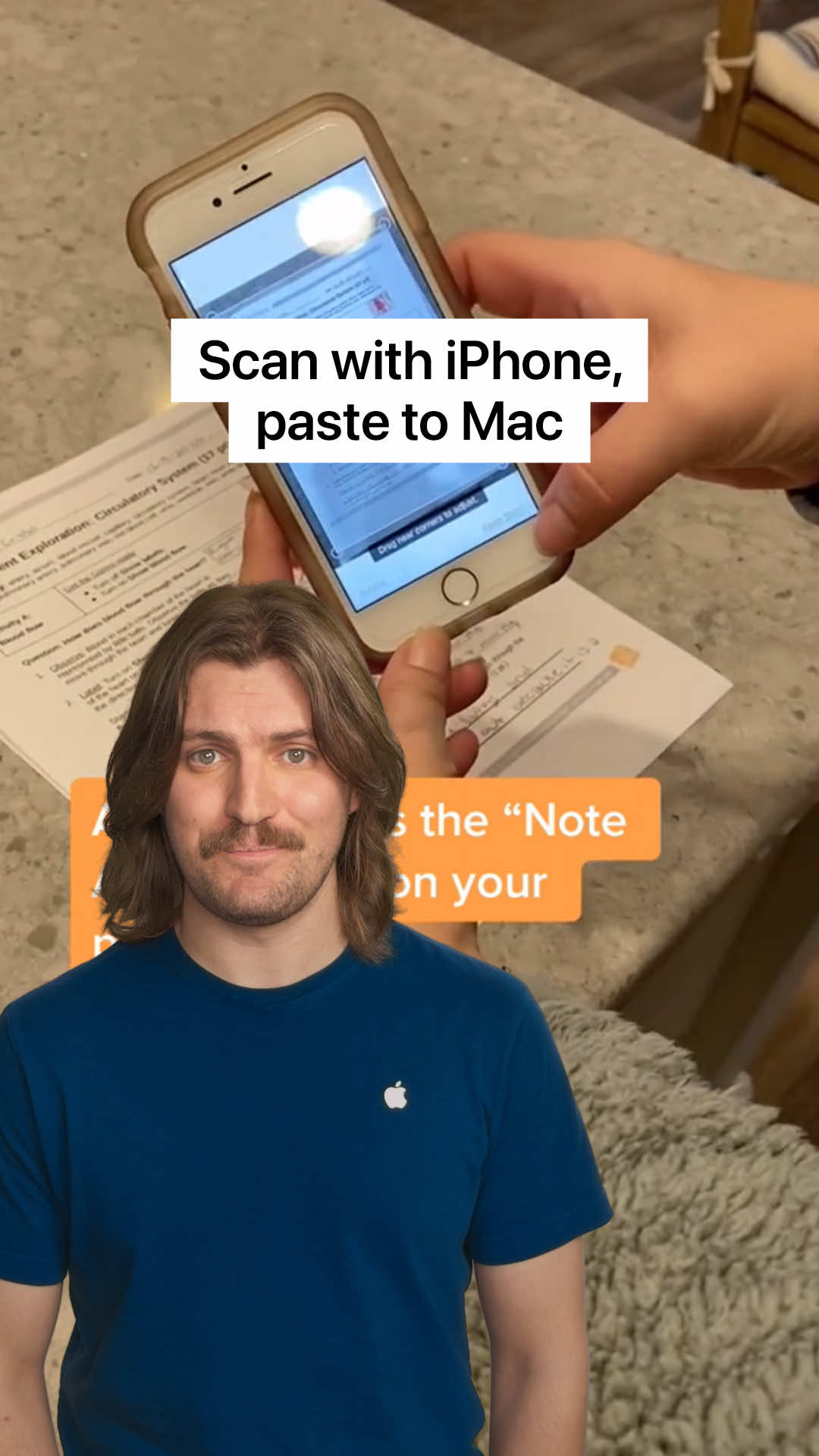 Scan with iPhone, paste to Mac. #iPhone #iPhoneTips #ContinuityCamera #AppleStore 