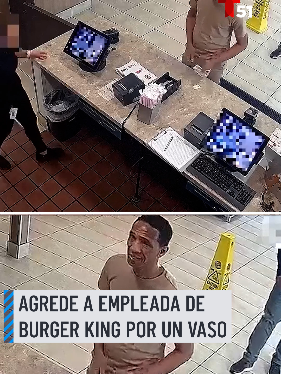 Cámaras captaron a un hombre cuando agredió a una empleada de Burger King en Houston, tras negarse a pagar por un vaso. La policía pide ayuda para identificarlo. #burgerking #houston #texas