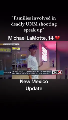RIP Michael LaMotte 14 💔 “Families involved in deadly UNM shooting speak up -ALBUQUERQUE, N.M. — A lot of New Mexicans have questions surrounding the shooting on the University of New Mexico’s campus—including the families of those involved. Loved ones are on opposite sides in this case but both are forever changed.  18-year-old John Fuentes is behind bars accused of shooting and killing 14-year-old Michael LaMotte and hurting a 19-year-old man early Friday morning inside the Casa del Rio dorms. New Mexico State Police confirmed LaMotte was there hanging out with his stepbrother. On Monday, LaMotte’s family released a statement through their attorney saying his passing is a tremendous tragedy to the family and community. They added they’re investigating what happened and believe law enforcement, namely UNM Police, didn’t respond quickly enough. The full statement is below. The LaMotte family attorney says Michael’s mother called 911 and then UNM police about the shooting, saying her son may have been the victim. They claim investigators didn’t respond and “hours passed between Ms. LaMotte’s initial calls to law enforcement and police arriving ad the dorm room in which the shooting took place.” But UNM Police Lt. Tim Delgado says officers can’t legally just go into dorms.” KOB 4 New Mexico #gonetoosoon #teenloss #stopteengunviolence #stopshootingteens #stopkillingteens 