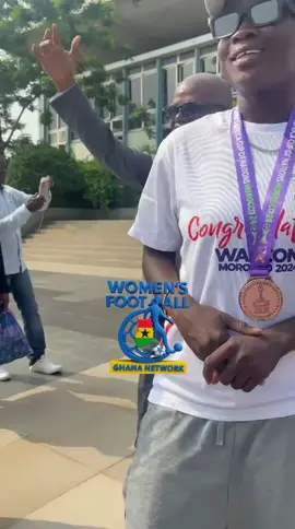 Nhyiaeso Constituency MP, Hon. Stephen Amoah, (Sticka) with his signature dance moves to welcome the Black Queens at parliament. #BlackQueens  #TotalEnergiesWAFCON2024  #womensfootballghananetwork  #wfn_ghana 